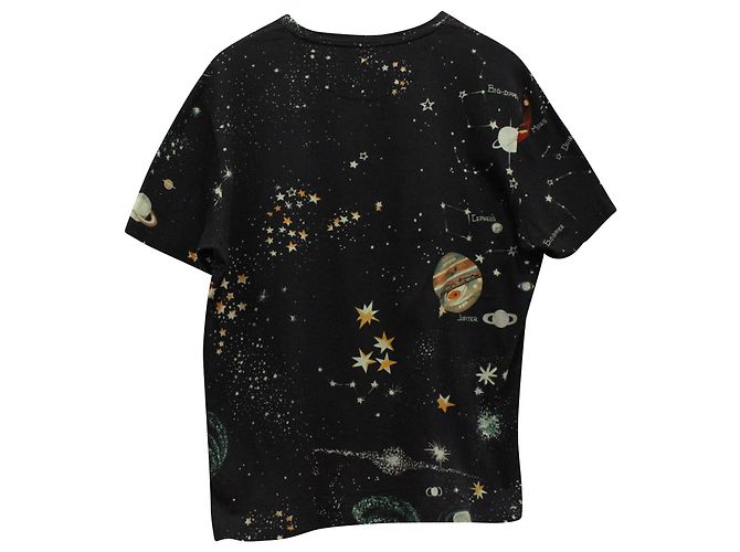 Camiseta de punto de algodón negro con estampado Cosmo de Valentino - vista 2