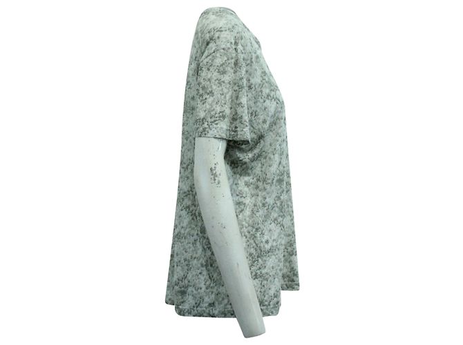 T-shirt stampata Theory in cotone grigio - vista 3