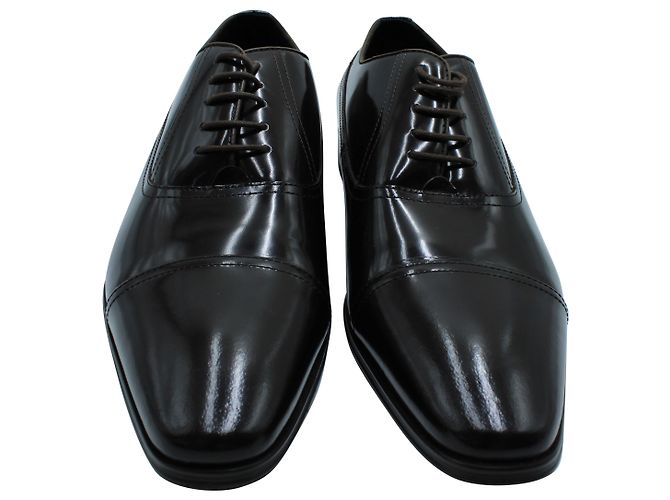 Oxford stringate Versace in pelle marrone - vista 2