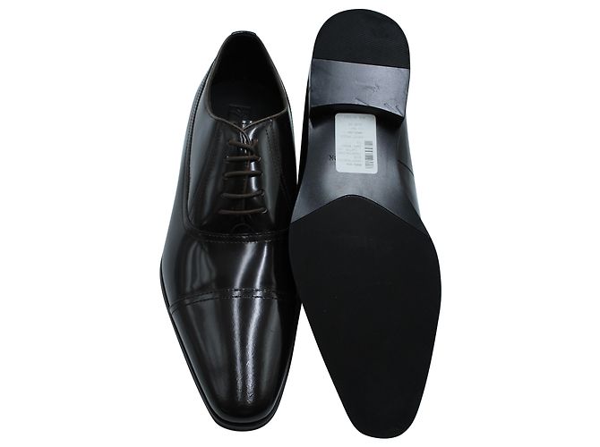 Oxford stringate Versace in pelle marrone - vista 5
