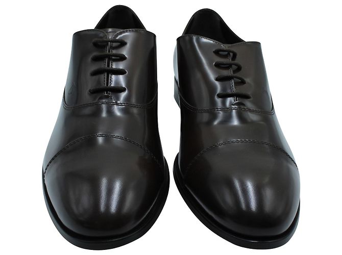 Scarpe Oxford Tod's Stringate in Pelle Marrone - vista 2