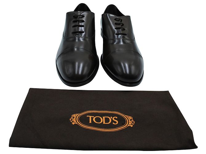 Scarpe Oxford Tod's Stringate in Pelle Marrone - vista 7