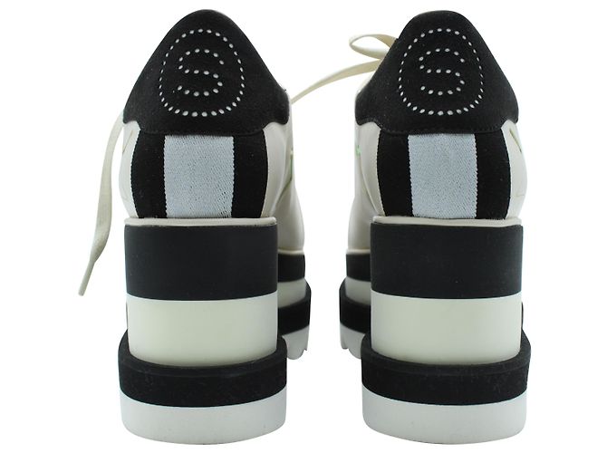 Stella Mc Cartney Stella McCartney Tênis plataforma Sneak-Elyse em couro marfim - vista 4