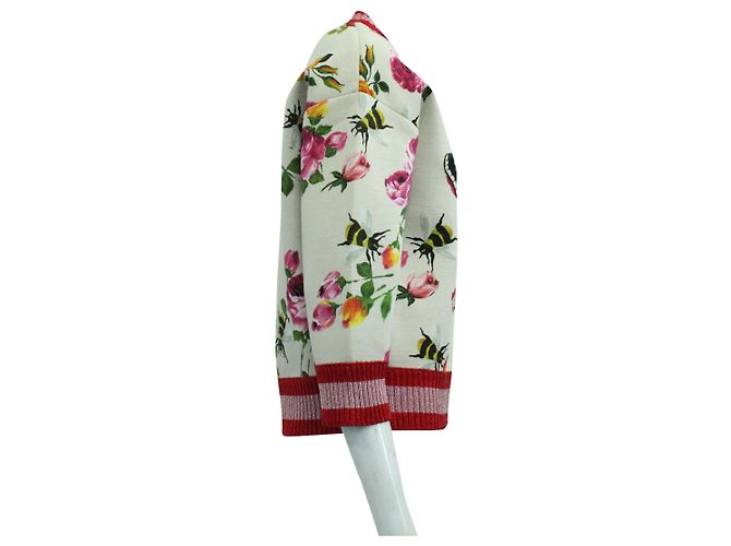 Gucci Blumenpullover mit Schmetterlingsdesign aus mehrfarbiger Baumwolle - Ansicht 3