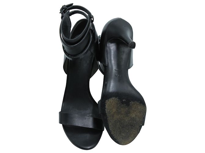 Sandalias de tacón con tira al tobillo en cuero negro de Alexander Wang - vista 5