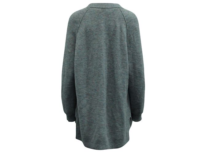 Autre Marque Cardigan a coste Kianne di Acne Studios in alpaca grigio - vista 2