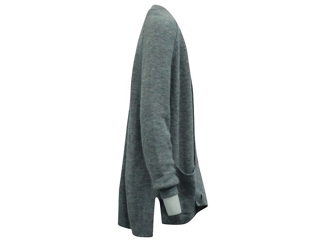Autre Marque Cardigan a coste Kianne di Acne Studios in alpaca grigio - vista 3