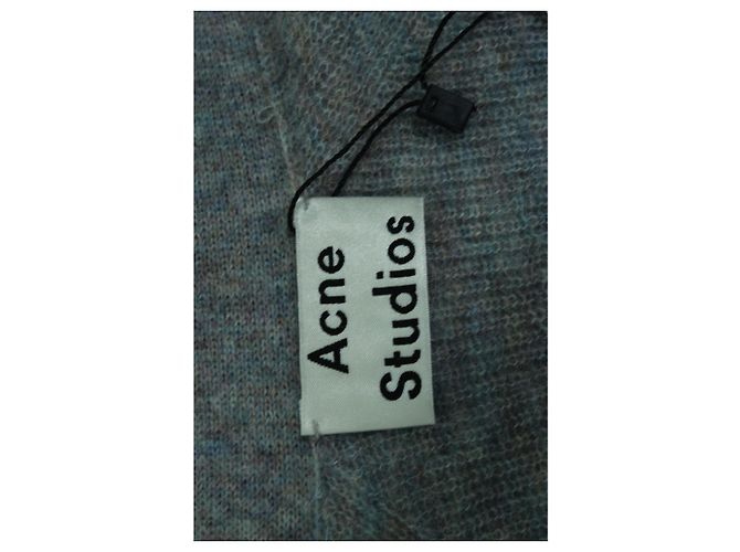 Autre Marque Cardigan a coste Kianne di Acne Studios in alpaca grigio - vista 4