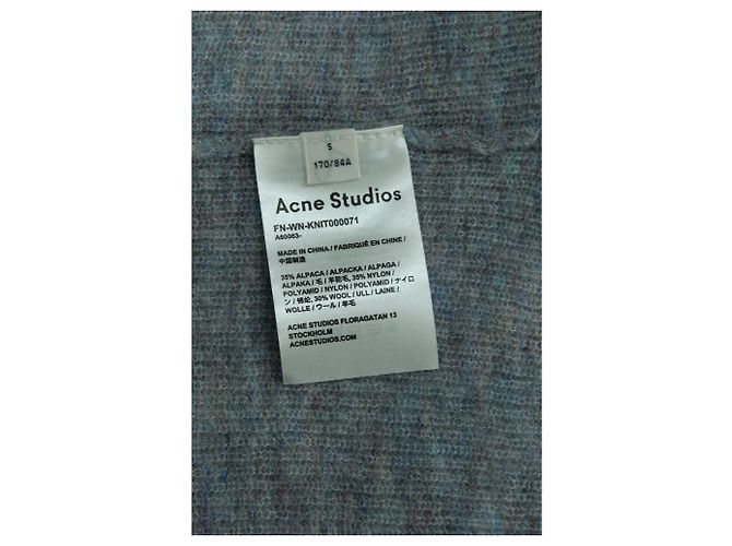 Autre Marque Cardigan a coste Kianne di Acne Studios in alpaca grigio - vista 5