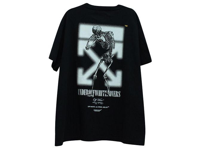 Off White T-shirt Off-White x Undercover Darts Skeleton in cotone nero - vista 2