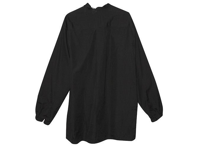 S'yte by Yohji Yamamoto Pullover-Hemd aus schwarzer Baumwolle - Ansicht 2