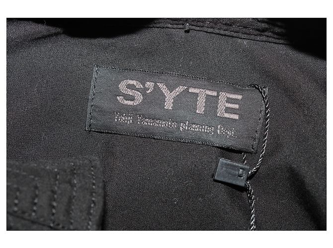 S'yte by Yohji Yamamoto Pullover-Hemd aus schwarzer Baumwolle - Ansicht 3