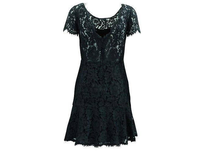 Diane Von Furstenberg Spitzenkleid aus grauem Polyester - Ansicht 2