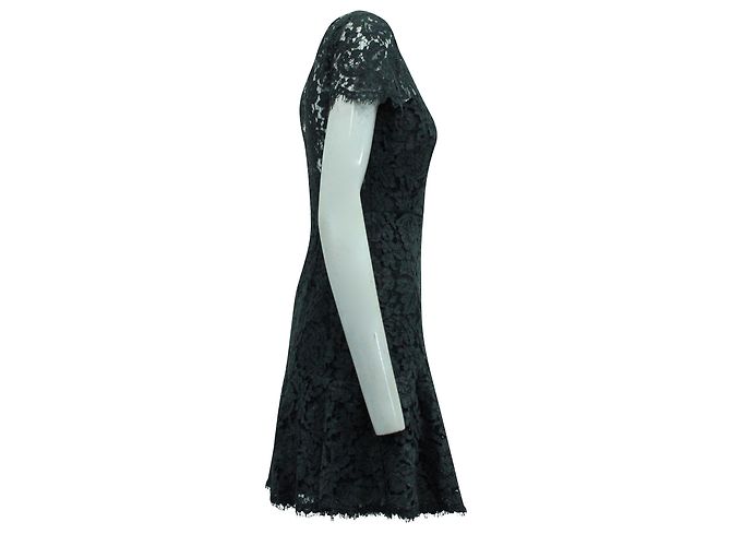 Diane Von Furstenberg Spitzenkleid aus grauem Polyester - Ansicht 3