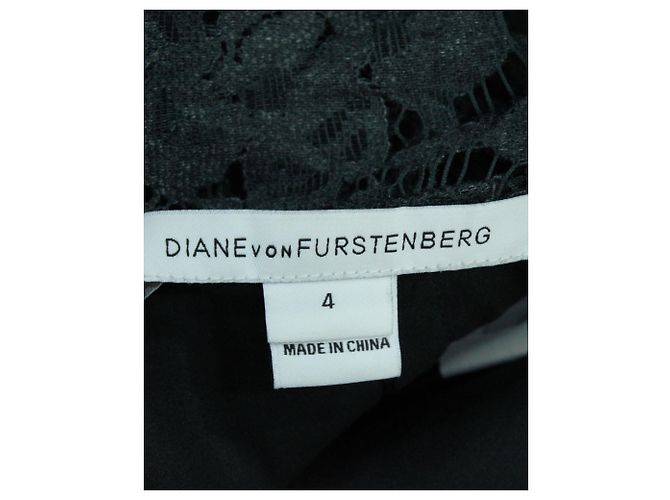 Diane Von Furstenberg Spitzenkleid aus grauem Polyester - Ansicht 4
