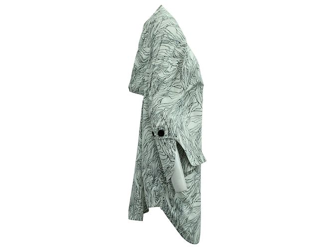 VESTIDO MARNI CON ESTAMPADO ABSTRACTO EN ALGODÓN BLANCO Y NEGRO - vista 3