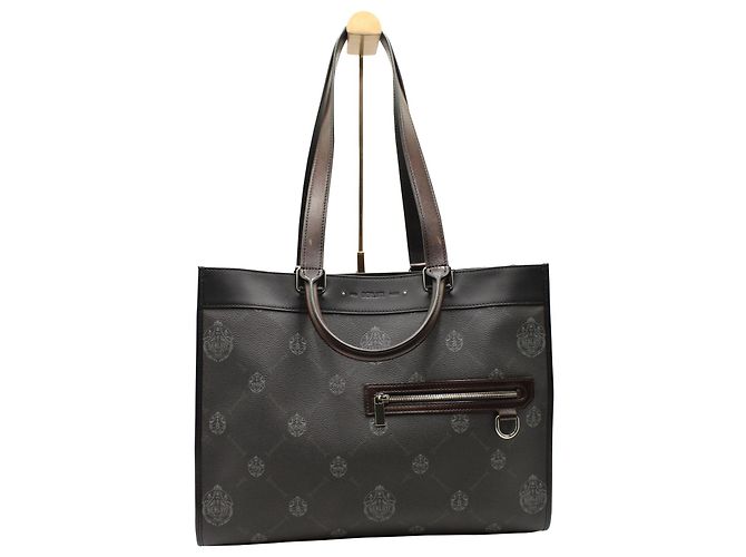 Cabas Berluti Ulysse à Panneaux en Toile en Cuir Noir - vue 5