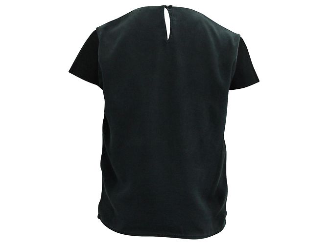 Blusa Estampada Maje en Seda Negra Negro - vista 2