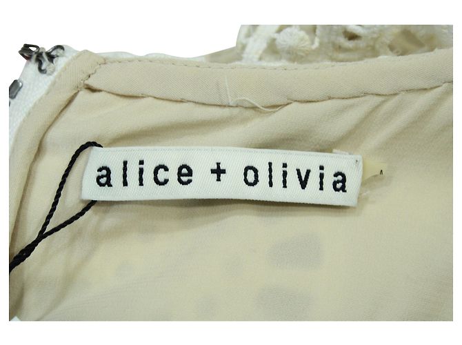 Abito con Occhielli Alice + Olivia in Cotone Bianco - vista 4