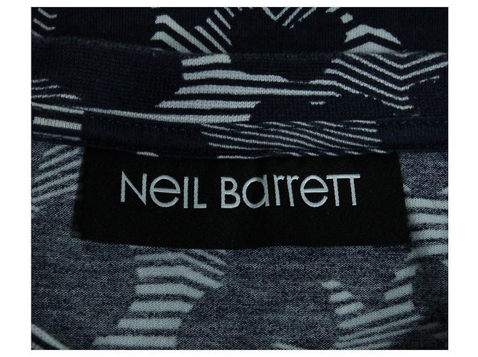 Camiseta de algodón gris con estampado de leopardo de Neil Barrett - vista 3