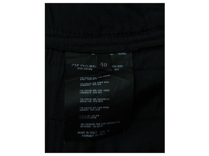 Abito Gonna Prada Boucle in Viscosa Nera Nero - vista 5