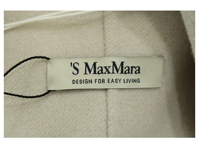 Autre Marque 'S Max Mara Dea Jacket in White Wool Brown Beige - view 4