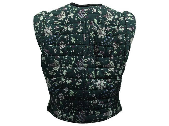 Isabel Marant Adiena Gilet Acolchoado em Algodão Estampado Floral - vista 2