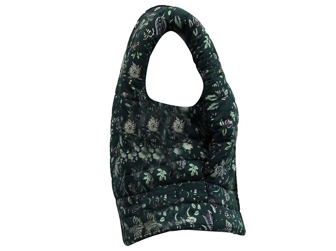 Isabel Marant Adiena Gilet Acolchoado em Algodão Estampado Floral - vista 3