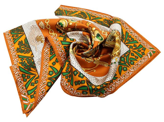 Hermès Sciarpa Hermes Carre Twill in Seta Multicolor Multicolore - vista 4
