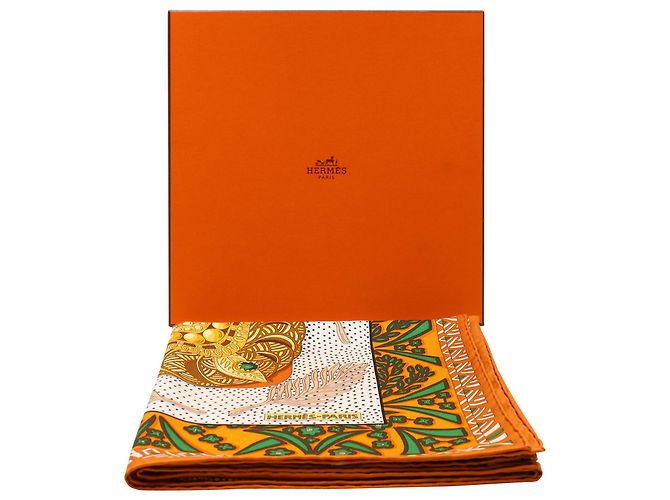 Hermès Sciarpa Hermes Carre Twill in Seta Multicolor Multicolore - vista 8