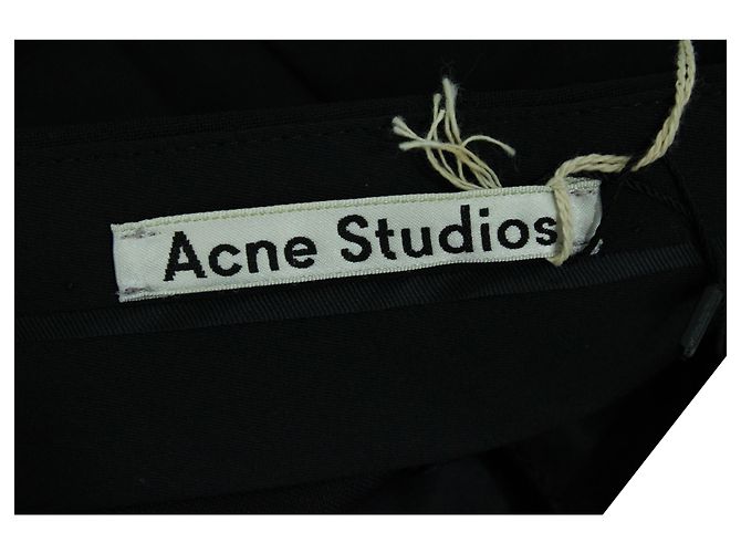 Autre Marque Pantalones de pernera recta en lana negra de Acne Studios Negro - vista 3