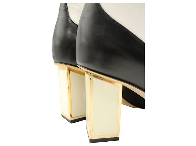 Diane Von Furstenberg Cainta Ankle Boots in White Leather - view 9