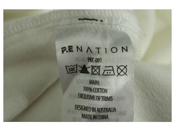Autre Marque P.Nation E 1967 Pull à enfiler en denim blanc - vue 4