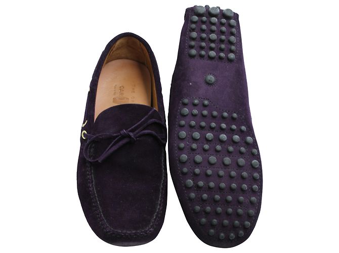 Mocassino Tod's Gommino in camoscio viola Porpora - vista 5