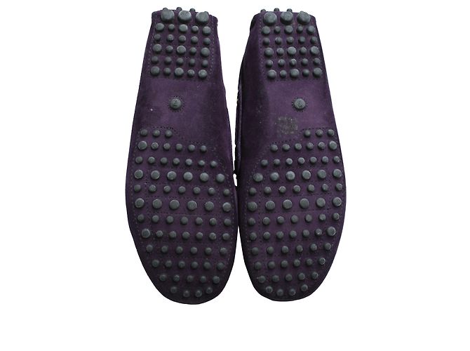 Mocassino Tod's Gommino in camoscio viola Porpora - vista 6