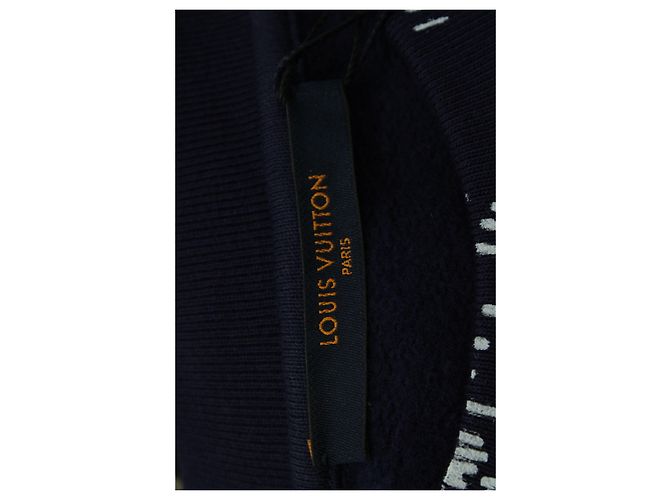 Twist Louis Vuitton Pullover mit Monogramm-Blumen-Design aus marineblauer Baumwolle - Ansicht 3