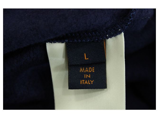 Twist Louis Vuitton Pullover mit Monogramm-Blumen-Design aus marineblauer Baumwolle - Ansicht 4