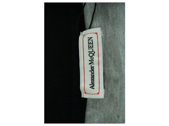 Polo Alexander McQueen Skull Patch in cotone grigio - vista 3