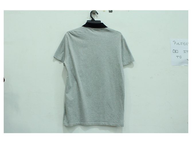 Polo Alexander McQueen Skull Patch in cotone grigio - vista 6