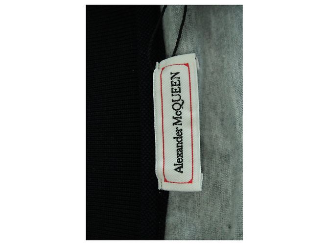 Polo Alexander McQueen Skull Patch in cotone grigio - vista 7