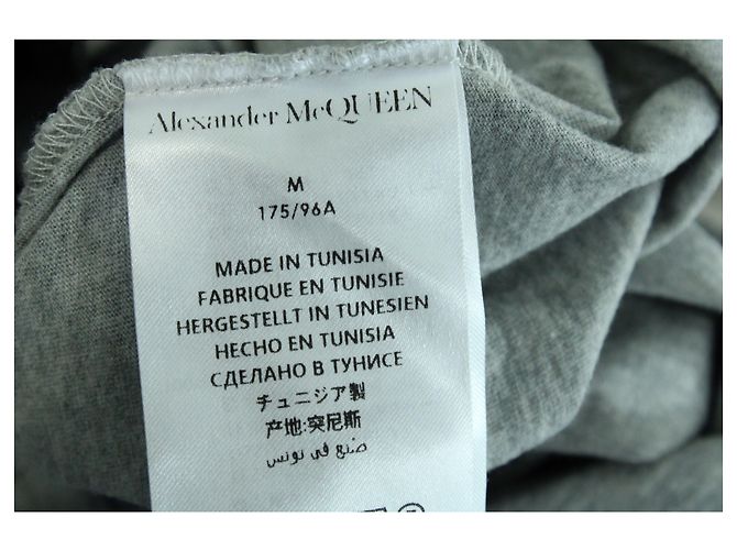 Polo Alexander McQueen Skull Patch in cotone grigio - vista 8
