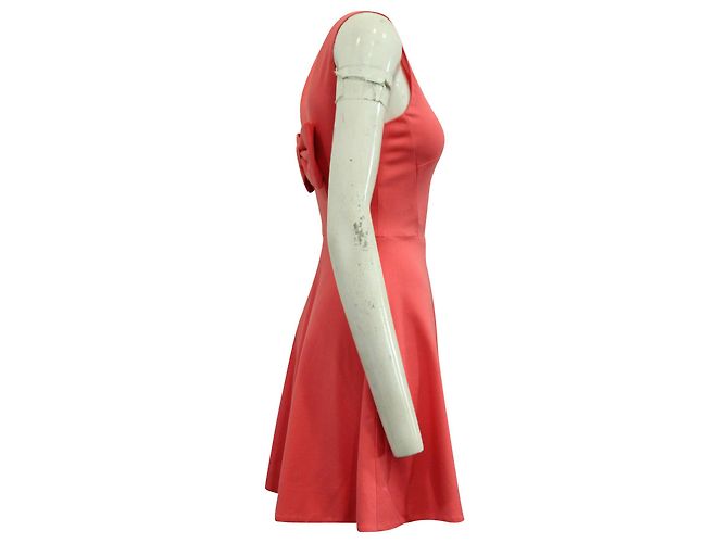 Abito Kate Spade Ponte Bow Back Fit & Flare in viscosa rosa - vista 2