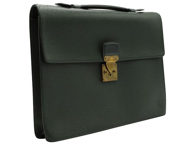 Louis Vuitton Sac Porte-documents Robusto en Cuir Épi Vert Foncé - vue 2