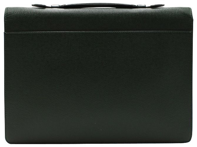 Louis Vuitton Sac Porte-documents Robusto en Cuir Épi Vert Foncé - vue 4