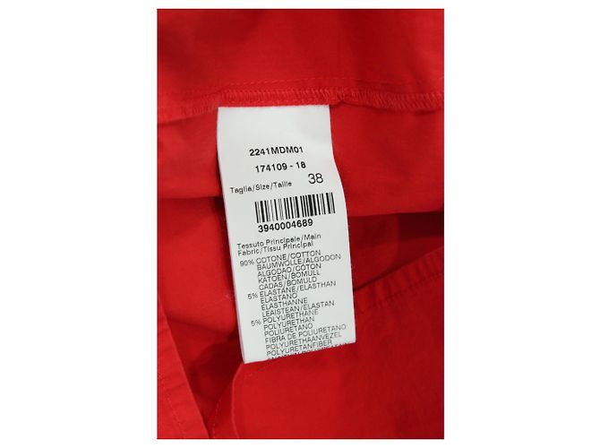 MSGM Rüschentop aus roter Baumwolle - Ansicht 5