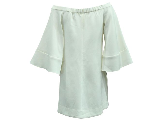 Top de manga acampanada con hombros descubiertos Ellery Elize en algodón blanco - vista 2