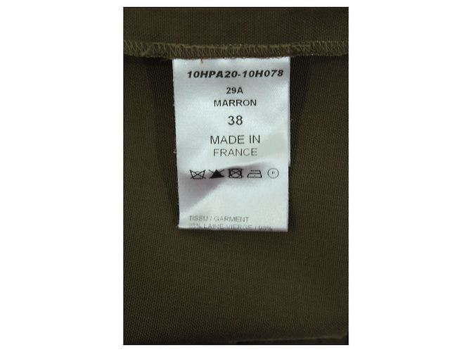 Eng zulaufende Chloé-Hose aus khakigrüner Wolle - Ansicht 4
