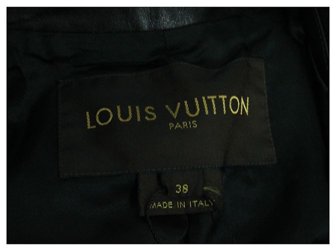 Louis Vuitton Bikerjacke aus schwarzem Leder - Ansicht 4