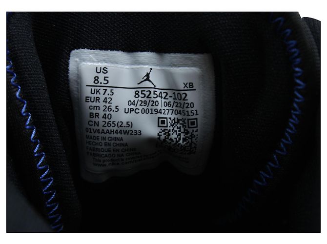 Nike Air Jordan 1 Mid SE in pelle White Hyper e Royal Black Bianco - vista 7