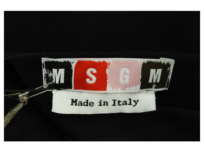 MSGM Minikleid mit Rüschensaum aus schwarzer Viskose - Ansicht 4